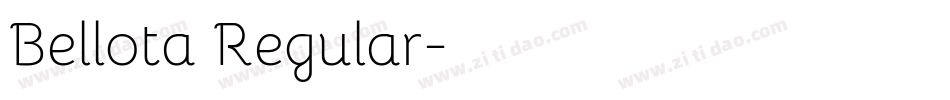 Bellota Regular字体转换